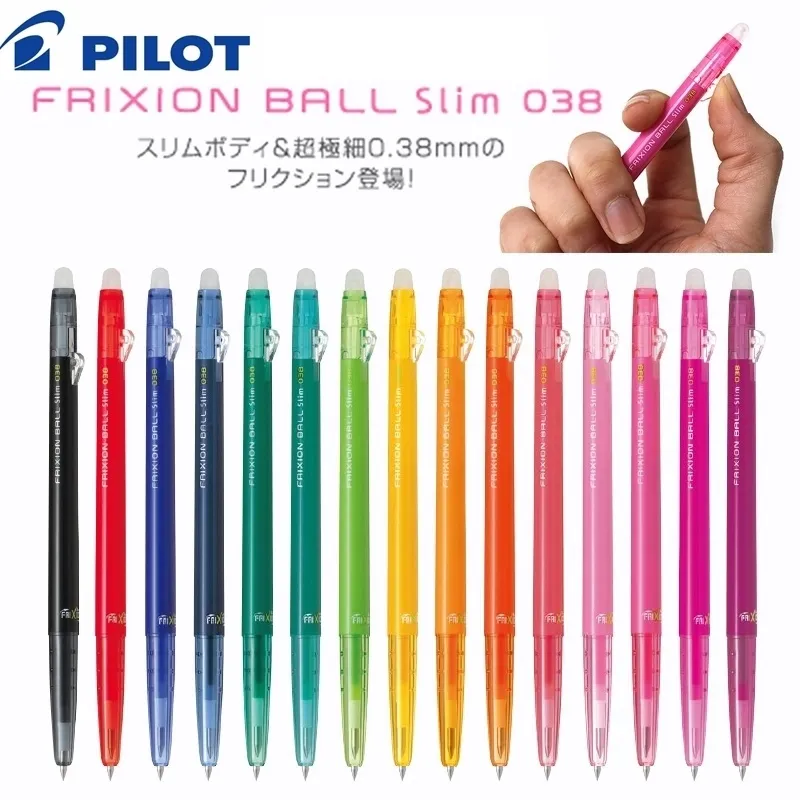 10 Stück Pilot FRIXION löschbarer Gelstift LFBS-18UF schlanker Stift 0,38 mm 20 Farben erhältlich 210330