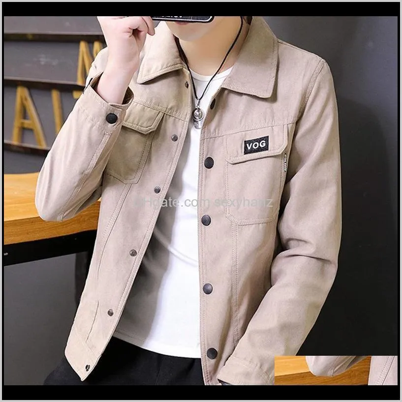 jacket men`s 2021 spring and autumn korean version of the trend loose sports tooling casual jackets