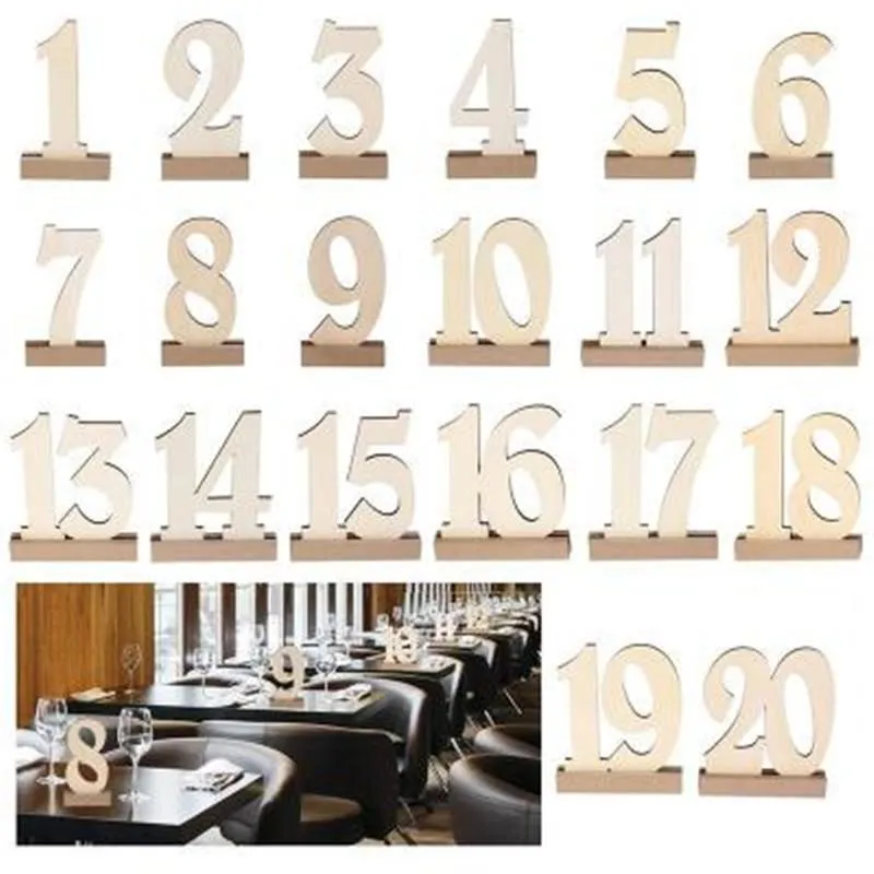 Novelty Items 0-20 Wooden Numbers Letters Ornament Birthday Party Wood Digital Wedding Decorations Baby Shower Learn Kids Toys