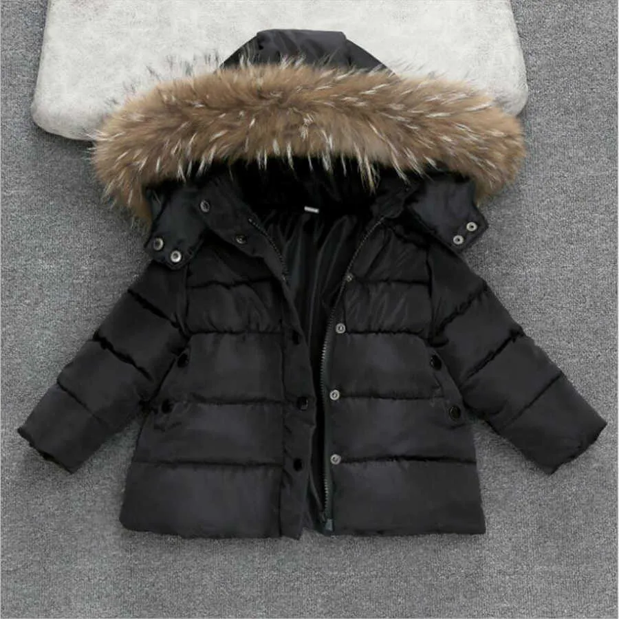 2021 Winter Kinder Baumwolle Mäntel für Mädchen Jungen Warme Winter Jacke Baby Kinder Winter Kleidung Mit Kapuze Oberbekleidung Mäntel Weiß Rot h0910