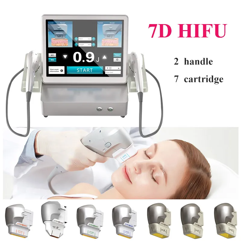 Yüksek Kalite 7D HIFU Odaklanmış Ultrason Vücut Şekillendirme Yüz Germe Anti Kırışıklık Güzellik Makinesi Göz 2mm Kartuşlar