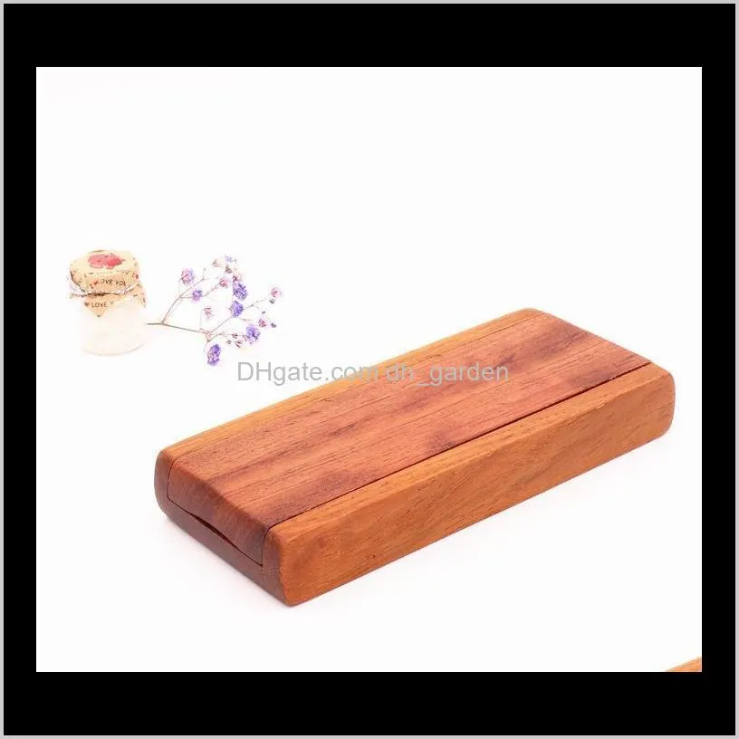 portable double cigar tube natural wood storage box smoking stash case standing show tobacco cigarette preroll rolling packing container