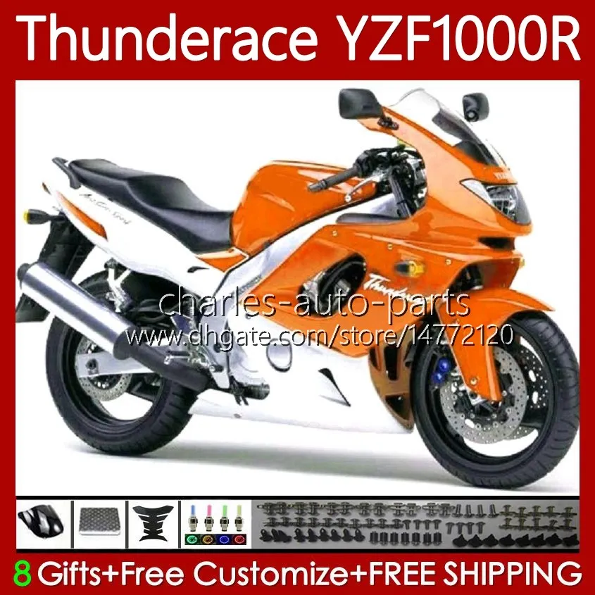 YAMAHA YZF1000R Thunderace YZF 1000R 1000 R 96-07 Bodywork 87 No.132 ZF-1000R 96 97 98 99 00 01 yzf1000-R 02 03 04 05 06 07 1996 2007オレンジホワイトフェアリングキット