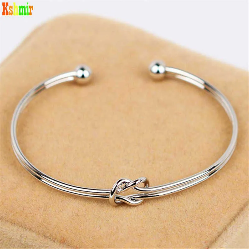 Cachemire nouveau Bracelet noué Double ligne avec mode Simple pour les femmes Bracelet mode bijoux cadeaux 2021 Q0719