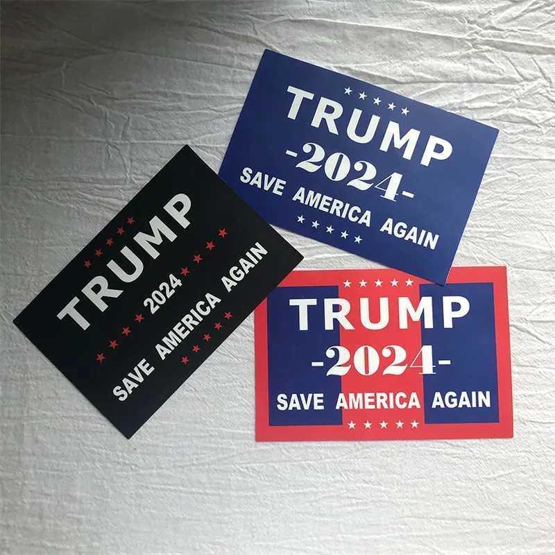 Trump 2024 Sticker Serisi Karikatür Set Graffiti Sticker Dizüstü Düz Arabası Durumda Amerikan Presidentiastickers Kendi Kendinden Yapışkanlı 5321 Q2