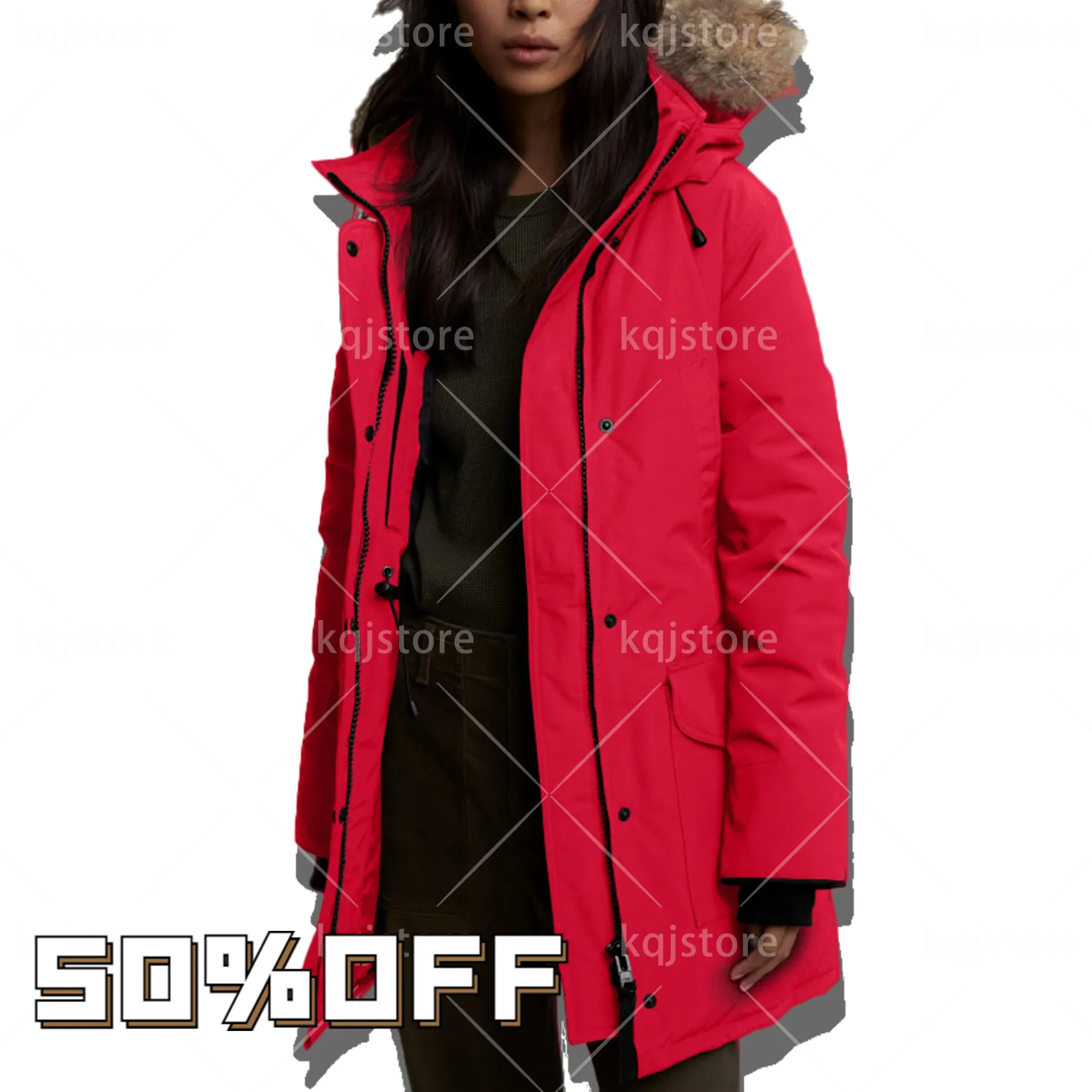 Haute qualité femme hiver loup voyage Parka doudoune longue bouffante manteaux classiques chaud pardessus vêtements d'extérieur