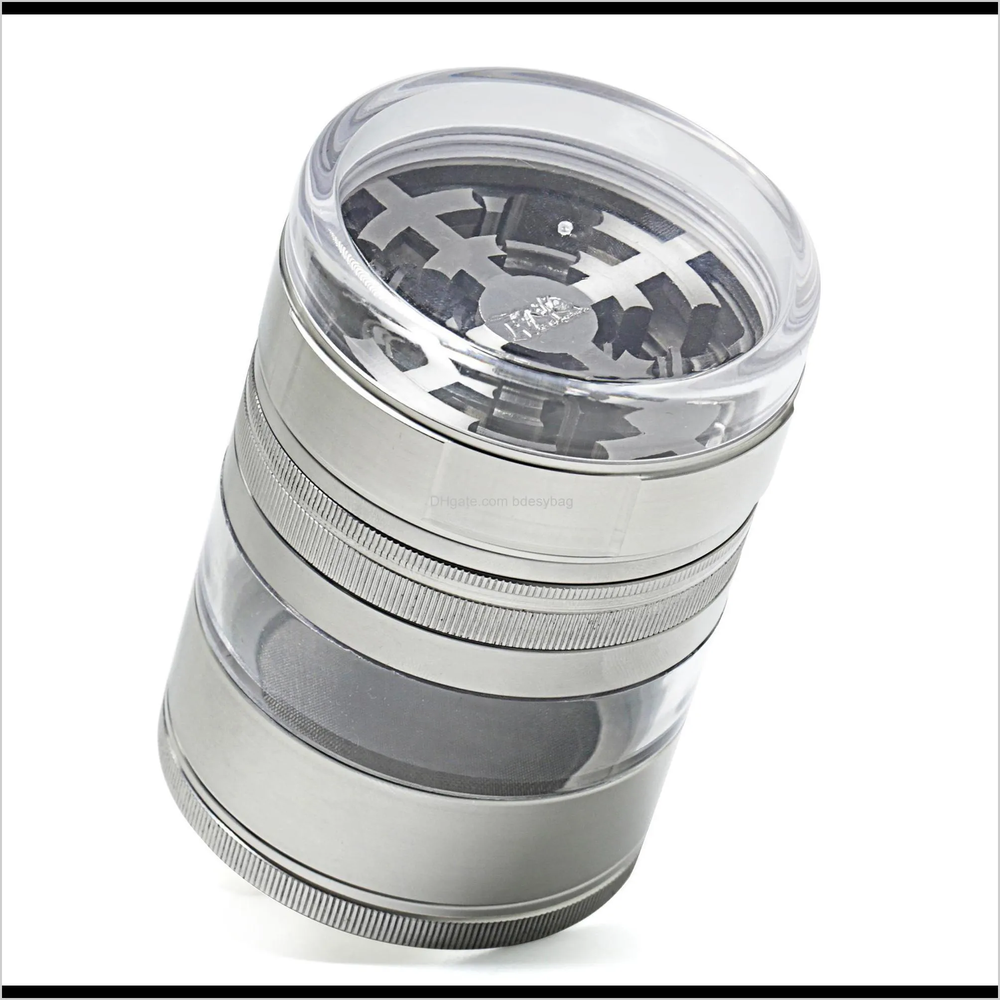 63mm grinder 304 stainless steel grinder 4 parts smoke accessories cigarette spice crusher dry herb