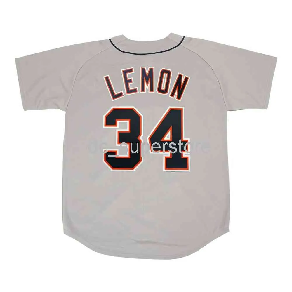 Costume Costura Chet Lemon Detroit Gray Road Jersey Homens Mulheres Juventude Baseball Jersey XS-6XL