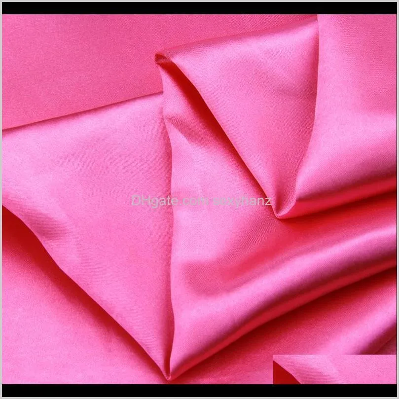 solid color imitated silk cloth satin fabric meter polyester silk fabric for party dress 150*50cm faux satin meter1