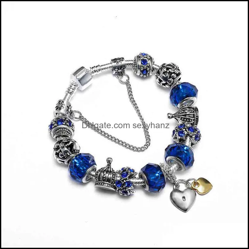 Bracelets bracelet crystal large hole Bead DIY hand assembled colorful glass bead