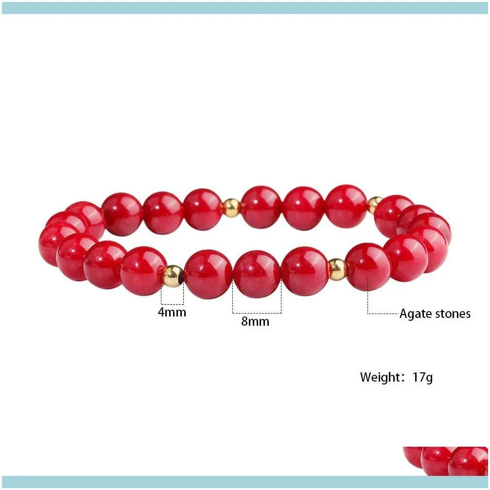 8mm Fashion Bead Bracelet Natural Stone Healing Crystal Stretch Beaded Bracelet Women Men Handmade Gemstone Jewelry