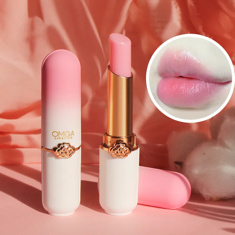 Crystal Temperature Chang Lip Balm Vitalize Color Lipstick Peach Girl Lips Bals Zmień Pomadki Pielęgnacja Uroda Makijaż 1460