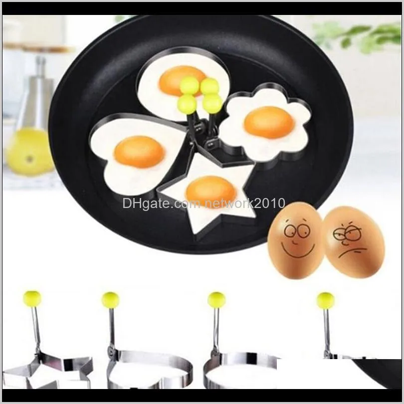 bbq fried egg shaper pancake mould rings stainless steel heart mold kitchen frying egg cooking tools kitchen accessories
