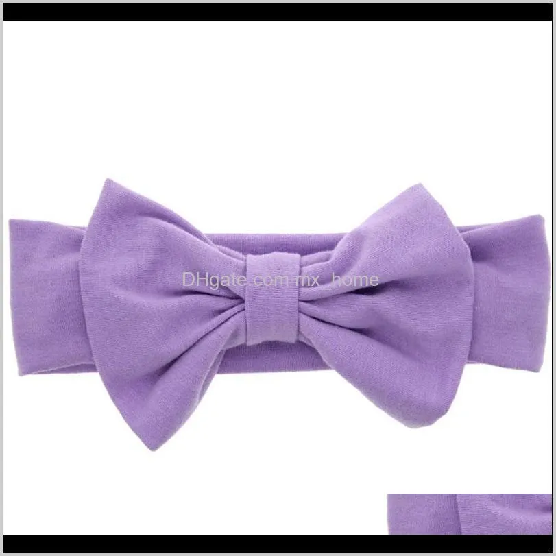 hot sale girls hair accessories baby hairbands head wraps bow headwear solid bowknot elastic headwear baby headbands