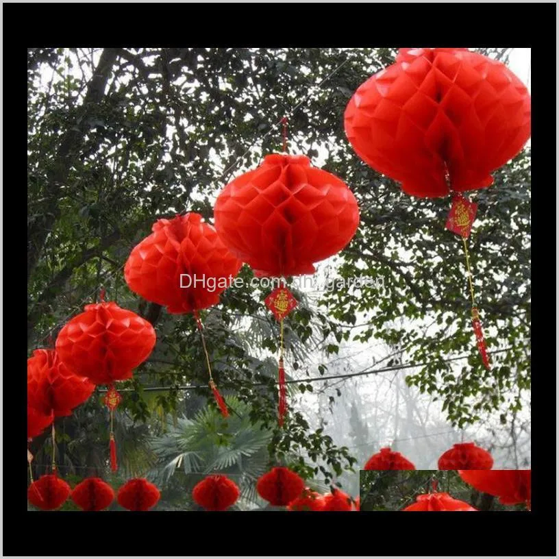 26 cm 10inch chinese traditional festive red paper lanterns for birthday party wedding decoration hanging supplies sn2259