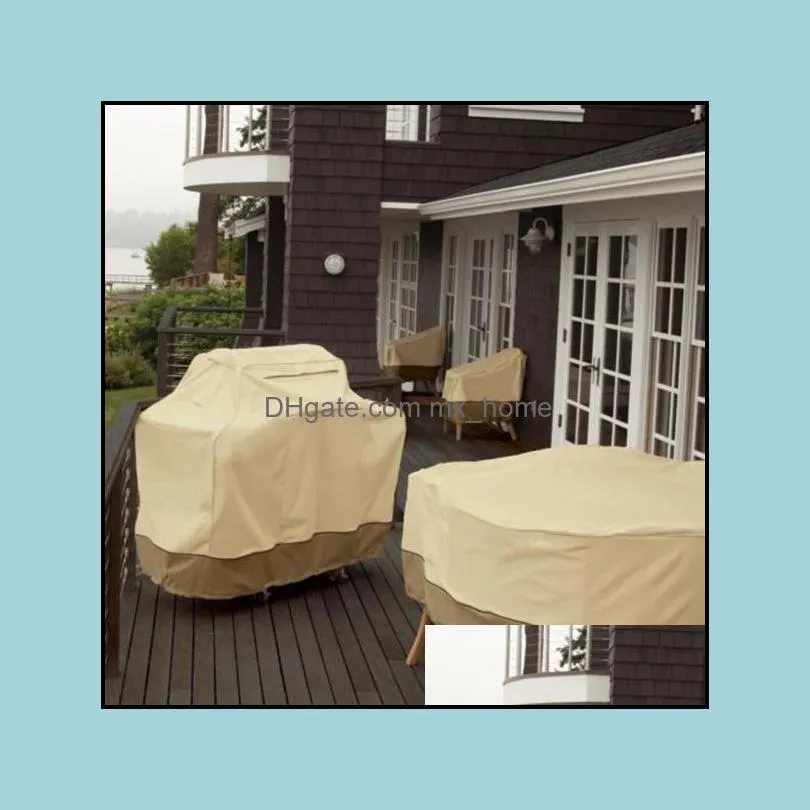 Wholesale- 190cm Waterproof BBQ Barbecue Cover Protective Grill Cover with Storage Bag (Khaki)1