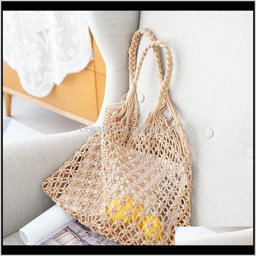 women straw bag beach woven shoulder handbag purse summer storage bags tote