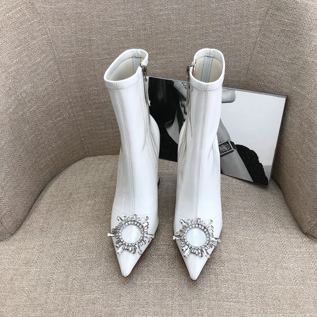 Amina muaddi sales white boots
