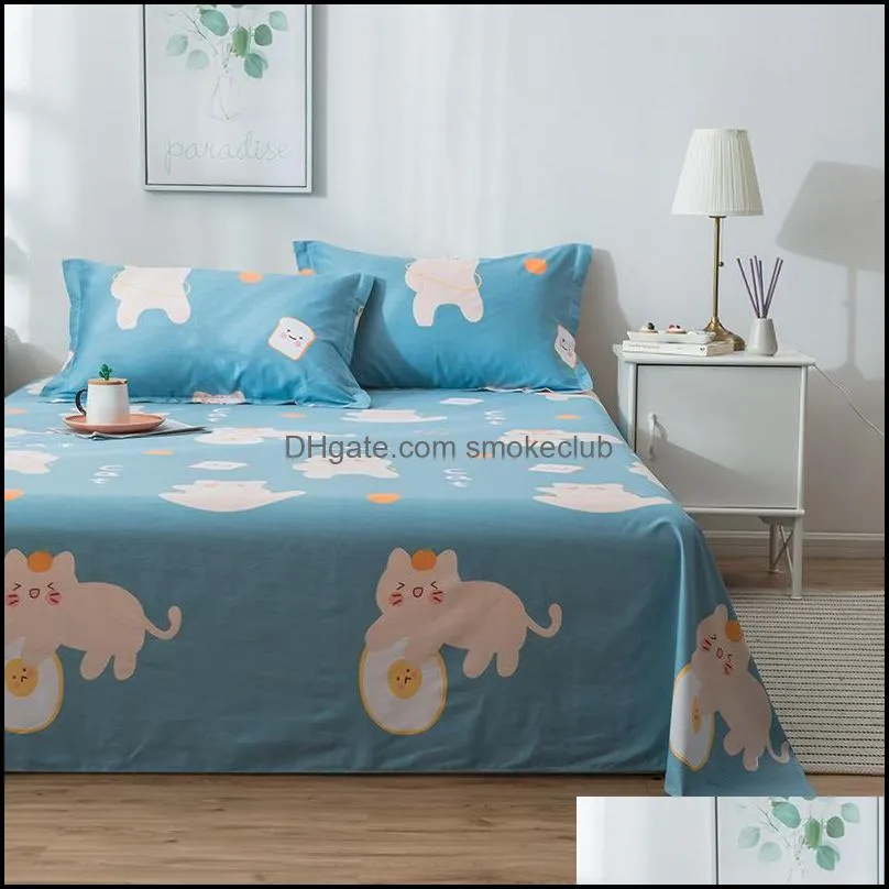 Sheets & Sets Flat Sheet For Children Adults Single Double Bed Cartoon Bedsheets (No Case) XF707-49