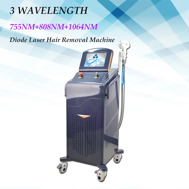 808nm Diode Laser Machine Professionnel 808 Permanent Lazer Hairs Removal Equipment Diode laser enlever les cheveux jambes Bikini ligne