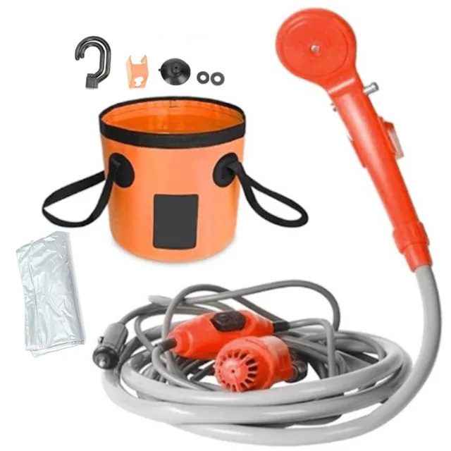 Camping douche Buiten Wandel Travel Portable douche 12V Elektrische pomp met 20L emmer set auto -wasmachine Plant Water Pet Clean