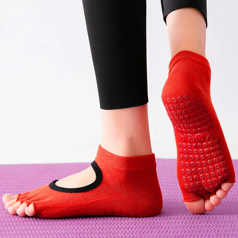 Calcetines de Yoga para mujer, medias de cinco dedos