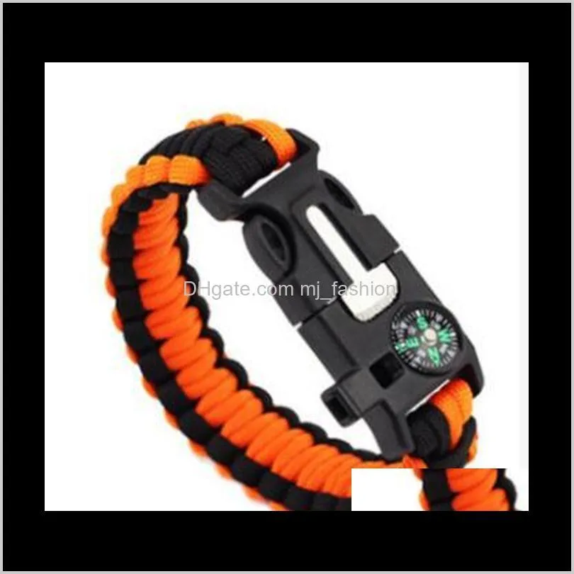 mens and womens outdoor sports camping bracelet important keep safe high quality paracord bracelets with compass 1505