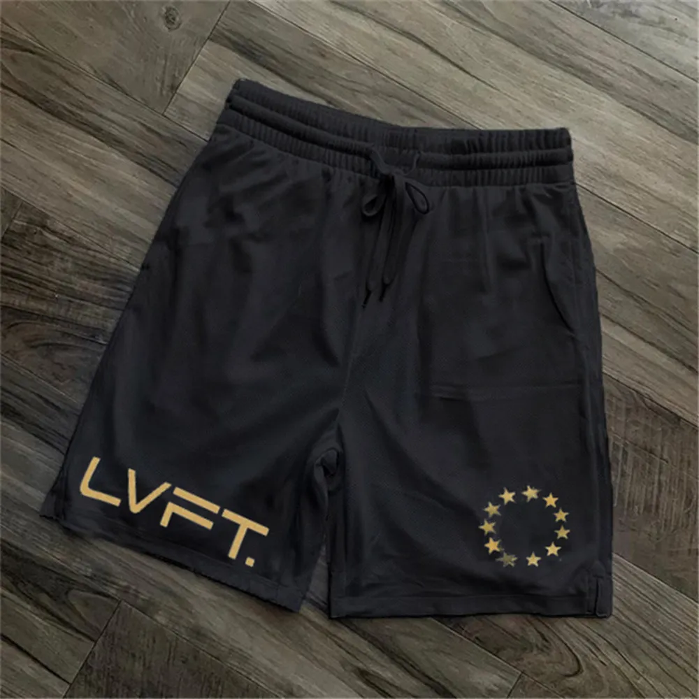 Yeni Erkekler Fitness Vücut Geliştirme Şort Yaz Spor Egzersiz Şort Erkek Nefes Mesh Hızlı Kuru Spor Jogger Plaj Kısa Pantolon X0628