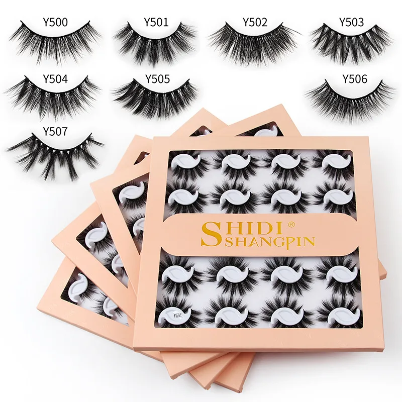 20 Pairs 3D Mink False Fake Eyelashes Extension Synthetic Hair Full Eye Lashes Natural Long Look Beauty Makeup Kit