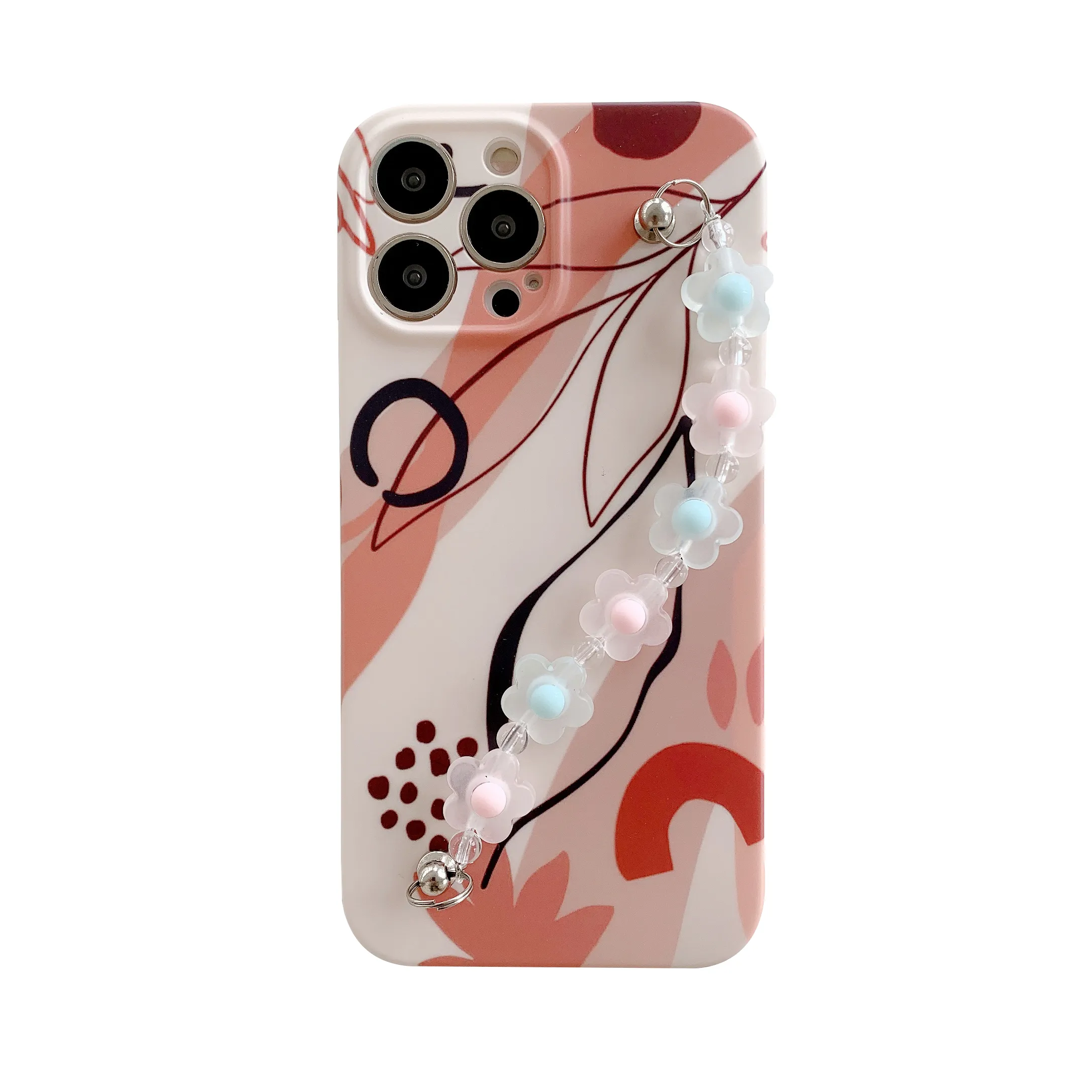 Coloré Floral Dragonne Graffiti Peinture IMD Antichoc Cas pour iPhone 13 12 11 Pro Max XR XS X 8 7 Plus