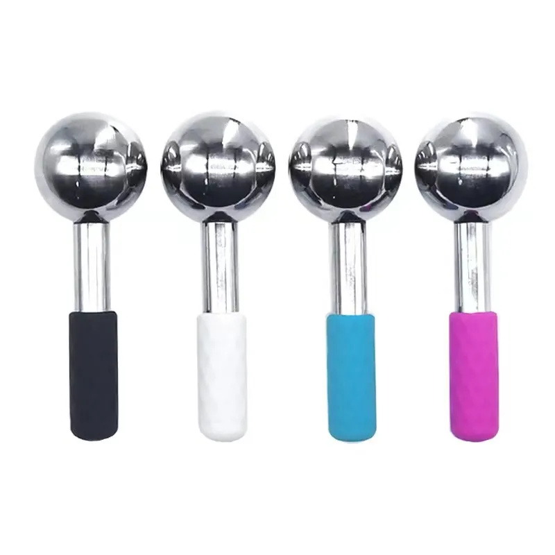 Gezichtsijs bollen roestvrijstalen koelbal voor ooggezicht Massage Wegschoenheid Relief Beauty Health Skin Care Tools