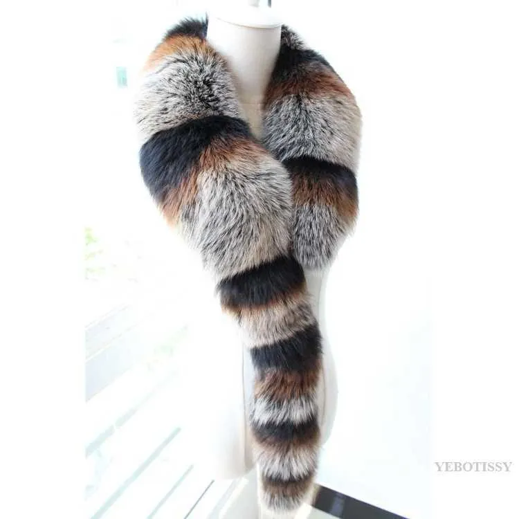 natural fox fur collar with tails (10)