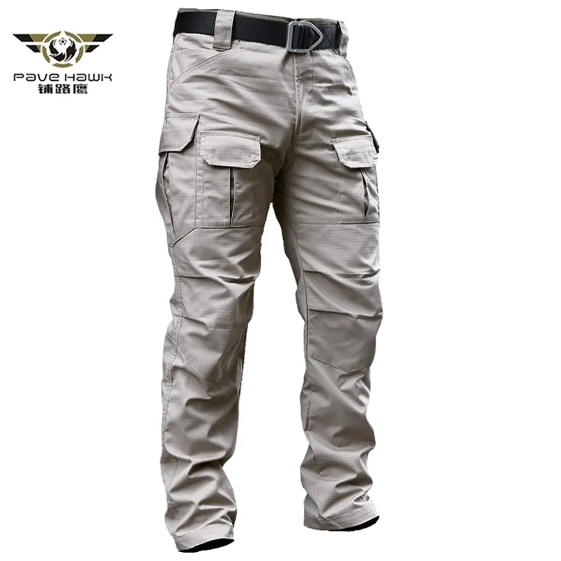 Militares Tactical Cargo Calças Stretch Stretch Stretch Combat Rip-Stop Muitos Bolso Exército Longo Calças Estiramento Algodão Calças Casuais Calças 211201