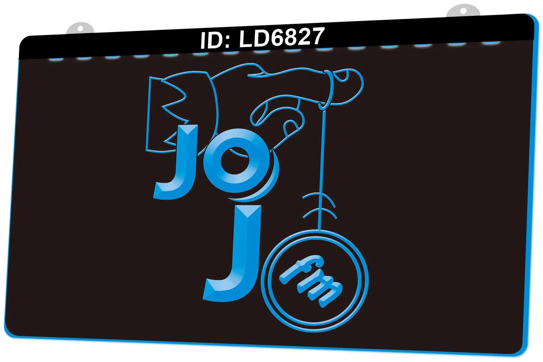 LD6827 JOJ FM Gravure 3D LED Light Sign Vente en gros au détail