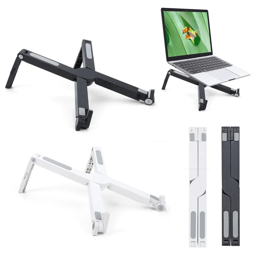 Universal Lightweight Tablet Laptop Kylstativ Plast Vertikal Stand Foldbar Notebook Hållare