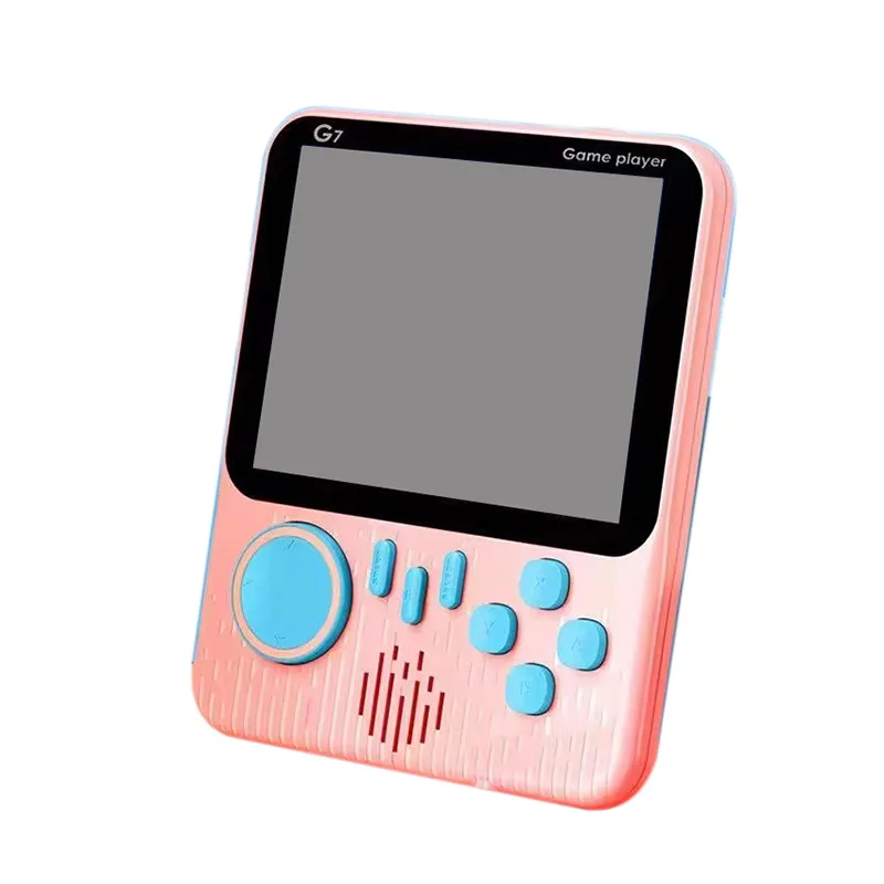 666 Handheld Game Console Mini Retro Nostalgisk värd Ultra-Tunna bärbara spel spelare 3,5 tums HD Färg LCD-skärm Support Anslut TV Video Dubbla spel för barngåva