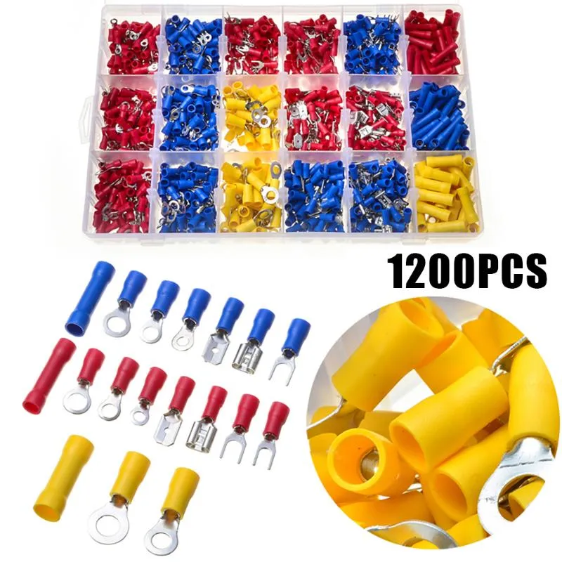 Other Lighting System 1200pcs Insulated Crimp Spade Ring Fork BuSet Terminal Assorted Electrical Wire Cable Connector Kit WithBox