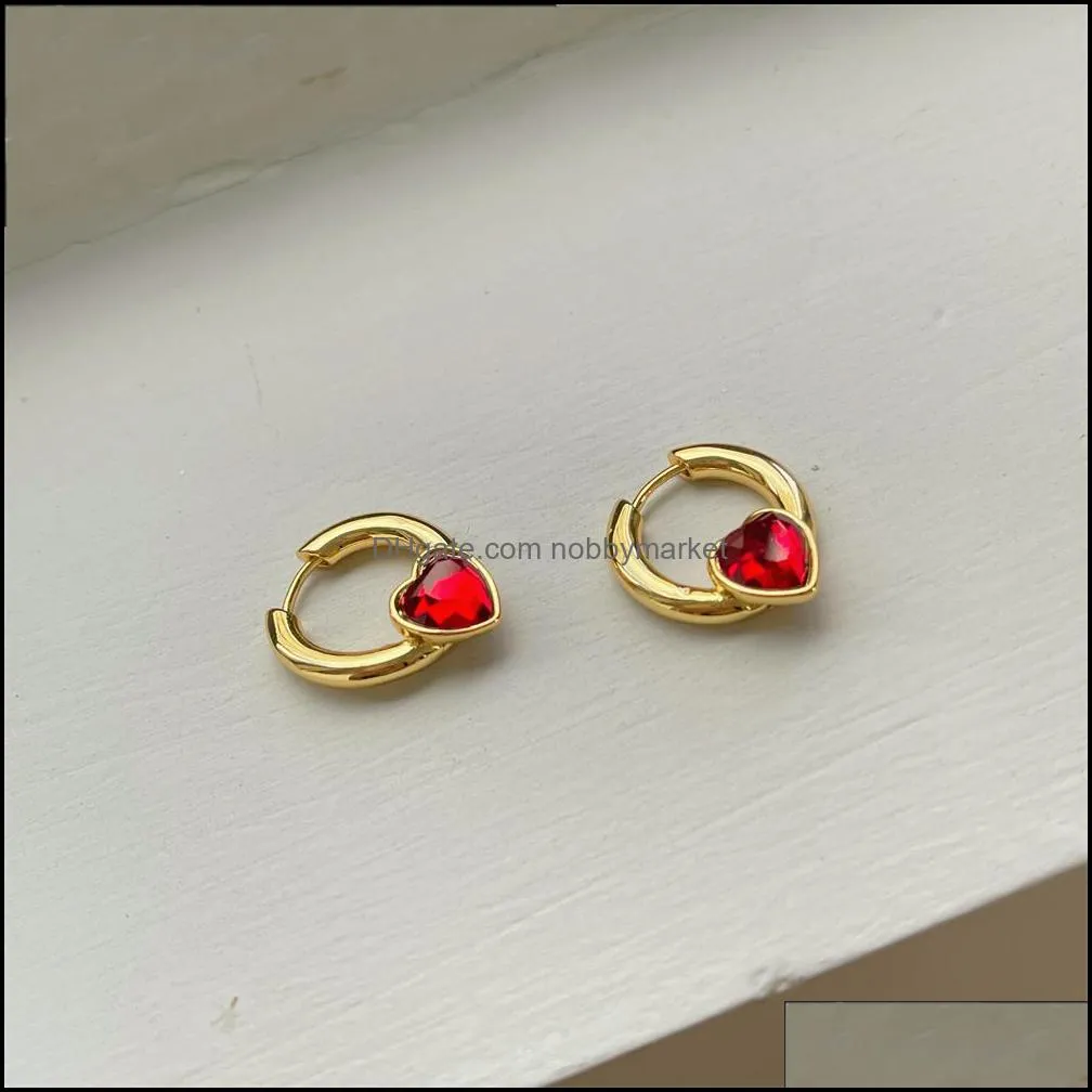 Boucles d'oreilles Bijoux Paris Love Gem Plaqué Or Tempérament Haut De Gamme Exquis Petite Mode Tendance Rétro Aessories Drop Livraison 2021 Lwph