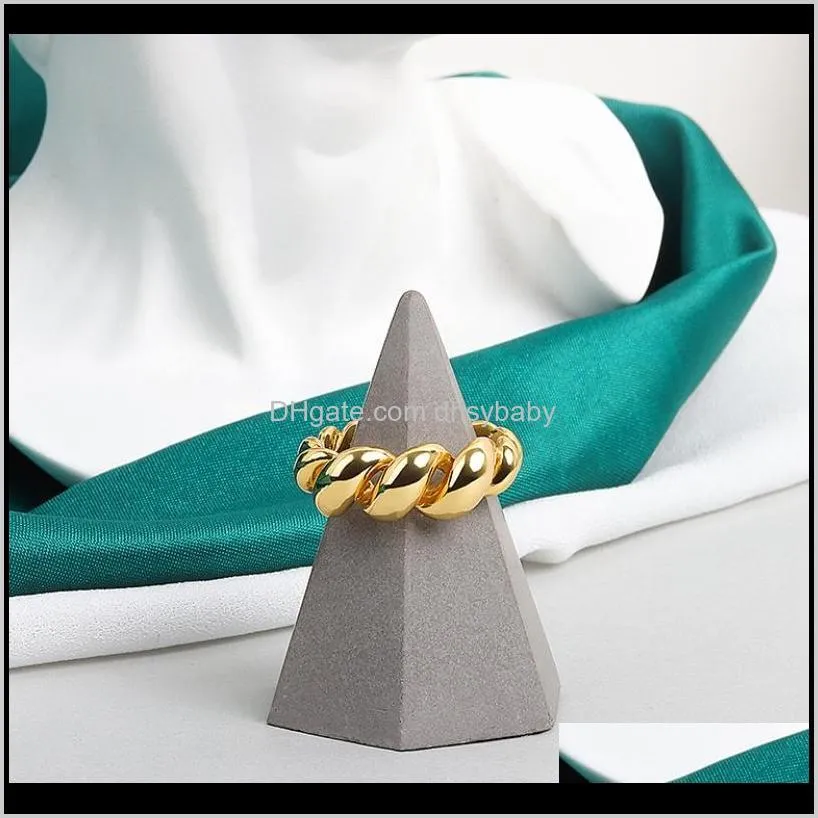 korean ox horn bag open index finger ring hemp rope winding ring fashion personality indifference niche design female