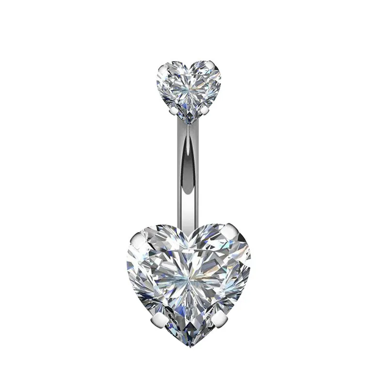 Cubic Zirconia Double Heart Belly Button Rings Gold From Zizi cubic-zirconia-double-heart-belly-button-rings-gold-from-zizi
