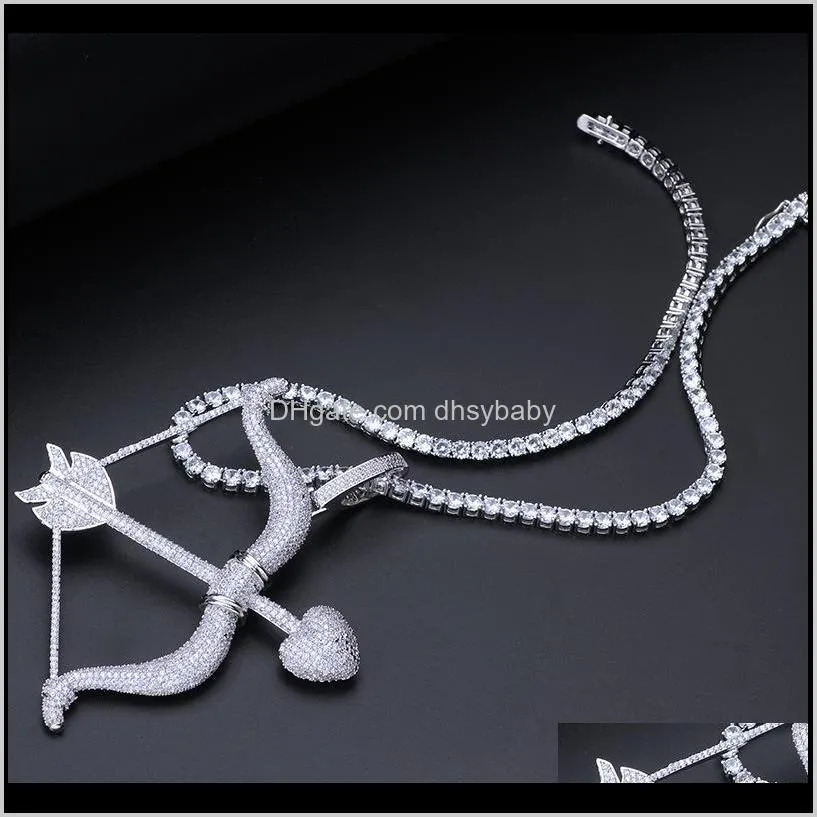 hip hip jewelry iced out pendant luxury designer necklace mens bling diamond tennis chain big pendants gold silver hiphop charms fashion