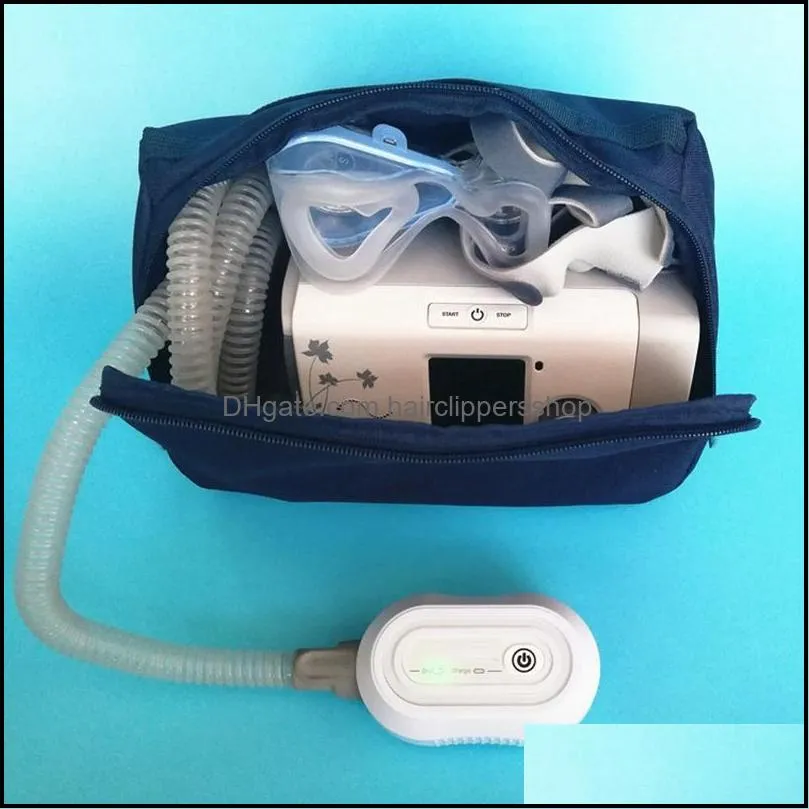 CPAP Bag Cleaner System Ozone Disinfection Sanitizer Tissue Storage Bag(Navy)