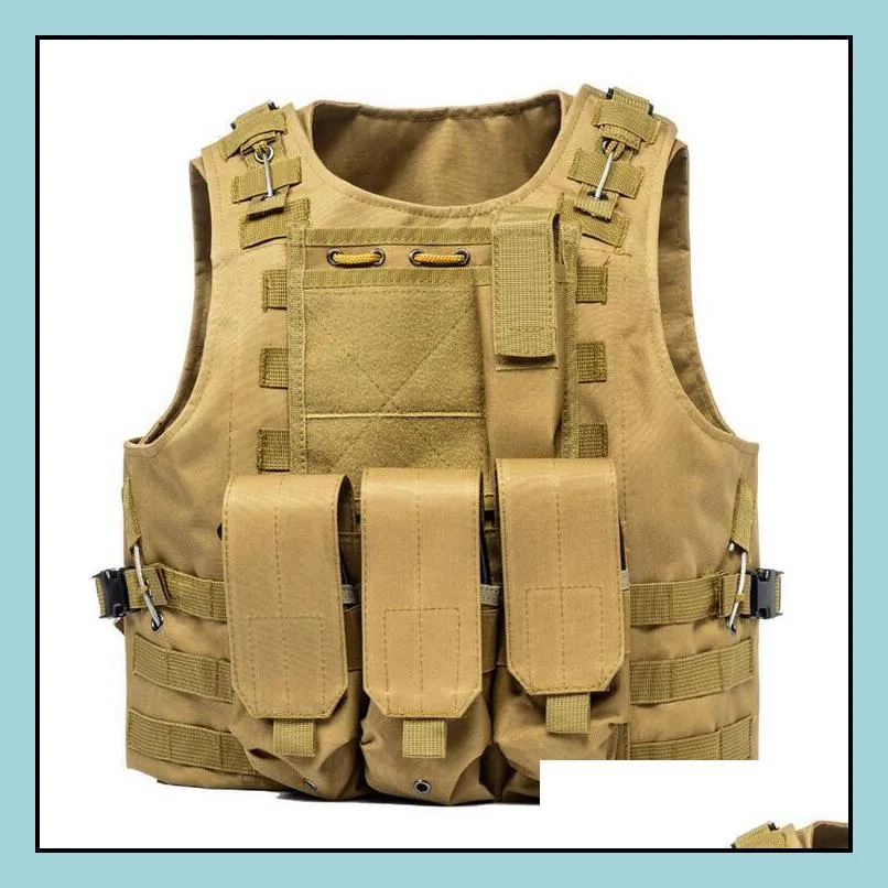 USMC Airsoft Tactical Vest Molle Combat Assault Plate Carrier Tactical Vest 7 Colors CS Outdoor Clothing Hunting Vest