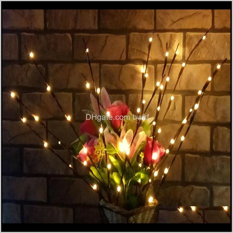 Festliche Party liefert Garten Drop Lieferung 2021 für Zuhause LED Willow Branch Lampe batteriebetriebene dekorative Ornamente Weihnachtsbaum Decora