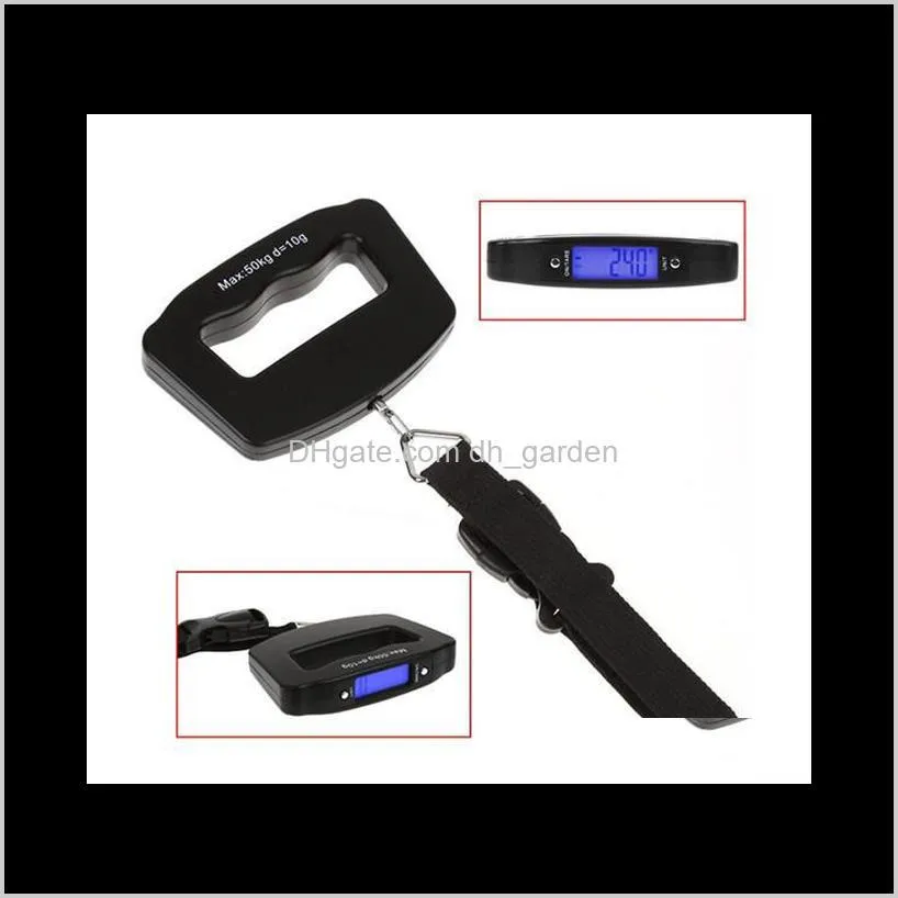 1pc 50kg x 10g digital lcd portable scale hanging travel digital luggage scale