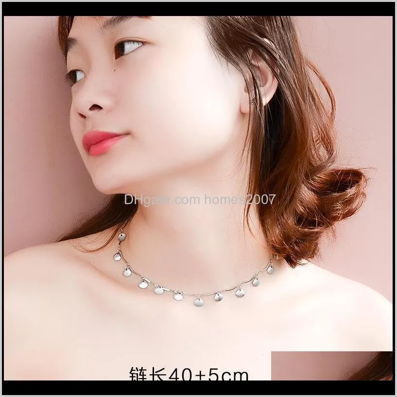 luxury designs gold color multi shell chokers bijoux femme korean style stainless steel necklaces jewelry for men and women gift