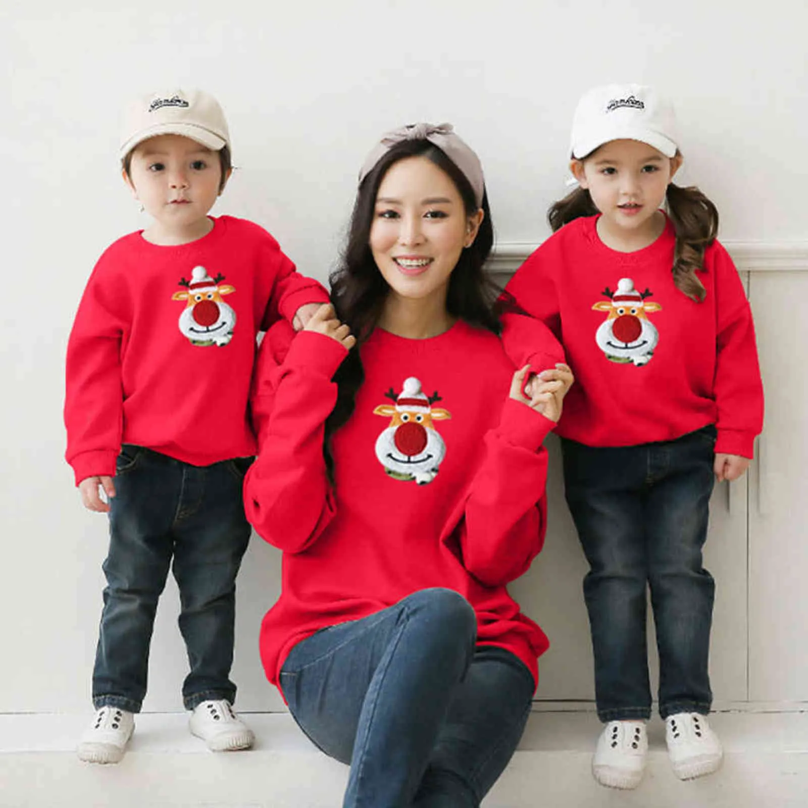 Corrispondenza Familiare Brutto Natale Renna Maglione Pullover
