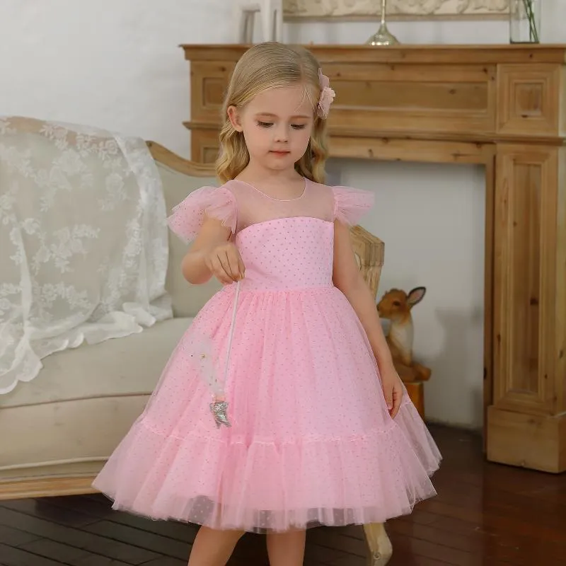 Платья Девочки Маленькая Принцесса Розовое Платье Для Девочки TUTU.