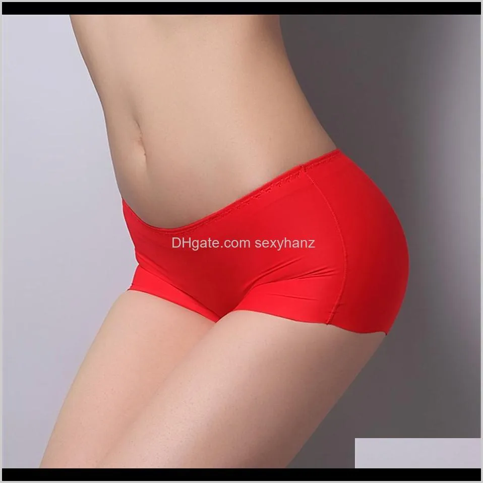 8 colors 2018 new arrival ice silk seamless underwear summer cool breathable safety panties boy shorts for women girls pants