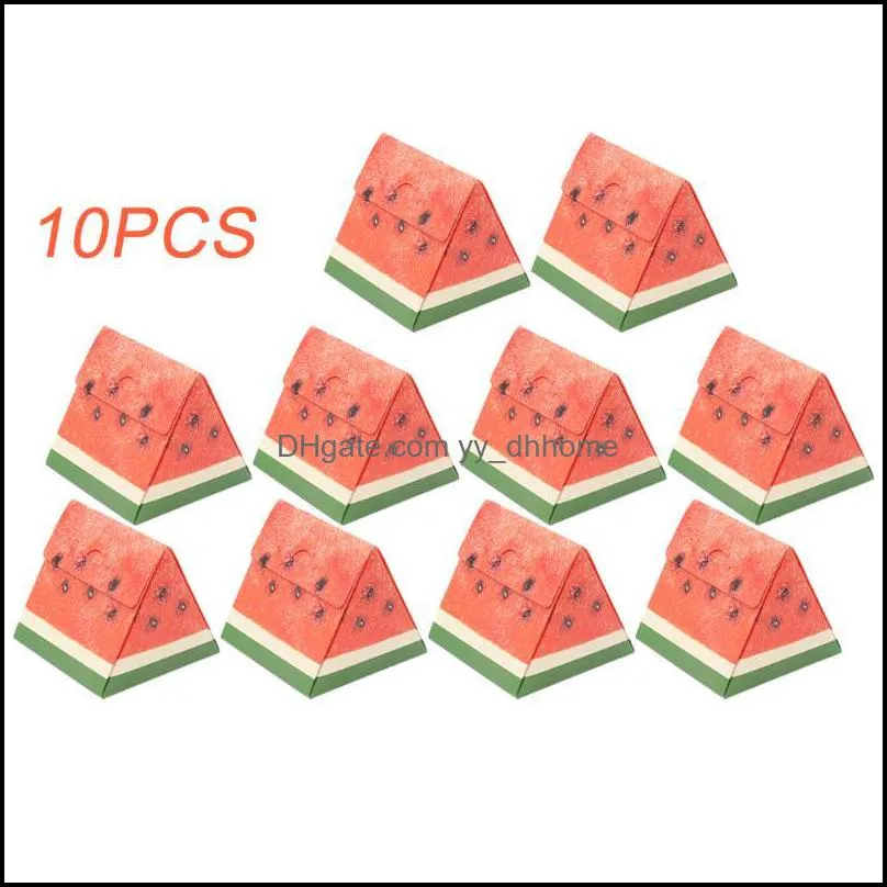 Gift Wrap Event & Party Supplies Festive Home Garden 10Pcs Candy Case Portable Watermelon Shaped Eco Friendly Biscuits Wedding Cake Mousse C